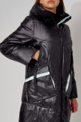 Купить Пальто утепленное зимнее женское  бирюзового цвета 442155Br, фото 9