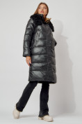 Купить Пальто утепленное с капюшоном зимнее женское  черного цвета 442181Ch, фото 11