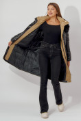 Купить Пальто утепленное с капюшоном зимнее женское  черного цвета 442181Ch, фото 2