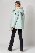 Купить Полупальто утепленное зимнее женское бирюзового цвета 442182Br, фото 10