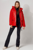 Купить Полупальто утепленное зимнее женское красного цвета 442182Kr, фото 2