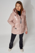Купить Полупальто утепленное зимнее женское розового цвета 442182R, фото 11