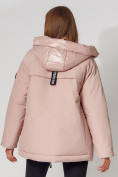 Купить Полупальто утепленное зимнее женское розового цвета 442182R, фото 13
