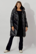 Купить Пальто утепленное с капюшоном зимнее женское  черного цвета 442185Ch