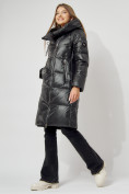 Купить Пальто утепленное с капюшоном зимнее женское  черного цвета 442185Ch, фото 12