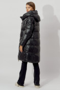 Купить Пальто утепленное с капюшоном зимнее женское  черного цвета 442185Ch, фото 5