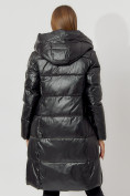 Купить Пальто утепленное с капюшоном зимнее женское  черного цвета 442185Ch, фото 11
