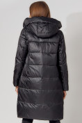 Купить Пальто утепленное с капюшоном зимнее женское  черного цвета 442186Ch, фото 13