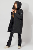 Купить Пальто утепленное с капюшоном зимнее женское  черного цвета 442187Ch, фото 16