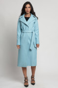 Купить Пальто демисезонное голубого цвета 4444Gl