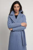 Купить Пальто демисезонное синего цвета 4444S, фото 4