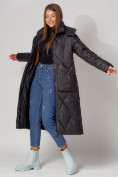 Купить Пальто утепленное стеганое зимнее женское  черного цвета 448601Ch, фото 11