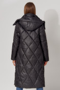 Купить Пальто утепленное стеганое зимнее женское  черного цвета 448601Ch, фото 17