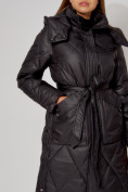 Купить Пальто утепленное стеганое зимнее женское  черного цвета 448601Ch, фото 16