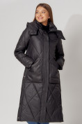 Купить Пальто утепленное стеганое зимнее женское  черного цвета 448601Ch, фото 3