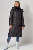 Купить Пальто утепленное стеганое зимнее женское  черного цвета 448601Ch, фото 6
