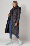 Купить Пальто утепленное стеганое зимнее женское  черного цвета 448601Ch, фото 8