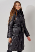 Купить Пальто утепленное стеганое зимнее женское  черного цвета 448602Ch, фото 3