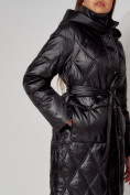 Купить Пальто утепленное стеганое зимнее женское  черного цвета 448602Ch, фото 15