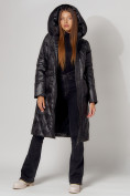 Купить Пальто утепленное стеганое зимнее женское  черного цвета 448602Ch, фото 8