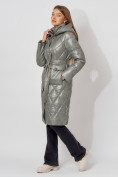 Купить Пальто утепленное стеганое зимнее женское  цвета хаки 448602Kh, фото 2