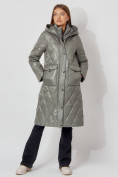 Купить Пальто утепленное стеганое зимнее женское  цвета хаки 448602Kh, фото 10