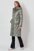 Купить Пальто утепленное стеганое зимнее женское  цвета хаки 448602Kh, фото 11