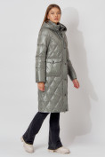 Купить Пальто утепленное стеганое зимнее женское  цвета хаки 448602Kh, фото 9