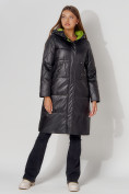 Купить Пальто утепленное стеганое зимние женское  черного цвета 448613Ch, фото 9