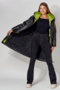 Купить Пальто утепленное стеганое зимние женское  черного цвета 448613Ch, фото 4