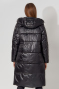 Купить Пальто утепленное стеганое зимние женское  черного цвета 448613Ch, фото 16