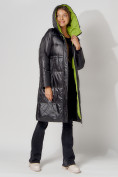 Купить Пальто утепленное стеганое зимние женское  черного цвета 448613Ch, фото 8