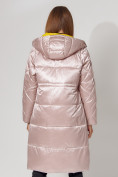 Купить Пальто утепленное стеганое зимние женское  розового цвета 448613R, фото 11