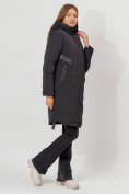 Купить Пальто утепленное зимнее женское  черного цвета 448882Ch, фото 8
