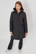 Купить Пальто утепленное зимнее женское  черного цвета 448882Ch, фото 10