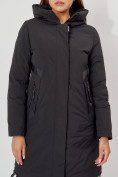 Купить Пальто утепленное зимнее женское  черного цвета 448882Ch, фото 11