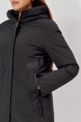 Купить Пальто утепленное зимнее женское  черного цвета 448882Ch, фото 12