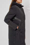 Купить Пальто утепленное зимнее женское  черного цвета 448882Ch, фото 13