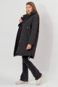 Купить Пальто утепленное зимнее женское  черного цвета 448882Ch, фото 3