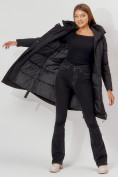 Купить Пальто утепленное зимнее женское  черного цвета 448882Ch, фото 4