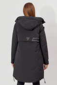 Купить Пальто утепленное зимнее женское  черного цвета 448882Ch, фото 15