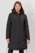 Купить Пальто утепленное зимнее женское  черного цвета 448882Ch, фото 6