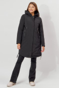 Купить Пальто утепленное зимнее женское  черного цвета 448882Ch, фото 7