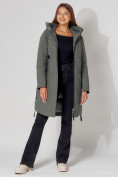 Купить Пальто утепленное зимнее женское  цвета хаки 448882Kh