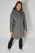 Купить Пальто утепленное зимнее женское  цвета хаки 448882Kh, фото 12