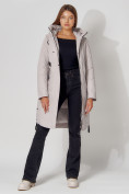 Купить Пальто утепленное зимнее женское  светло-серого цвета 448882SS, фото 2