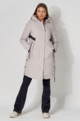 Купить Пальто утепленное зимнее женское  светло-серого цвета 448882SS, фото 11