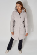 Купить Пальто утепленное зимнее женское  светло-серого цвета 448882SS, фото 13