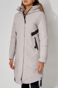 Купить Пальто утепленное зимнее женское  светло-серого цвета 448882SS, фото 14