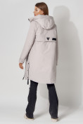 Купить Пальто утепленное зимнее женское  светло-серого цвета 448882SS, фото 4
